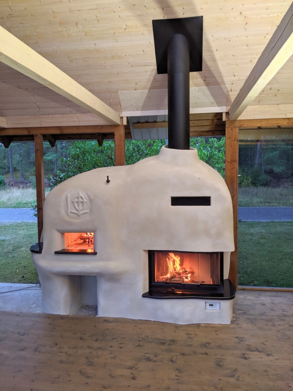 HEAT R/L 3g L 81.51.40.01(21) - narożny powietrzny wkład kominkowy z wysuwanymi drzwiczkami i giętą (łączoną) szybą